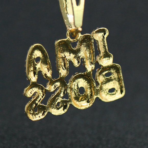 14k Gold IM A BOSS 20" Cuban Chain + Pendant - Picture 3 of 6